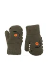 Molo Dinosaur-face Mittens In Brown