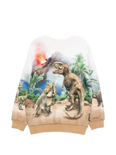 Molo Kids' Dinosaur Graphic Sweatshirt In Multi