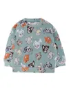 Molo Disc Animal-print Sweatshirt In Green