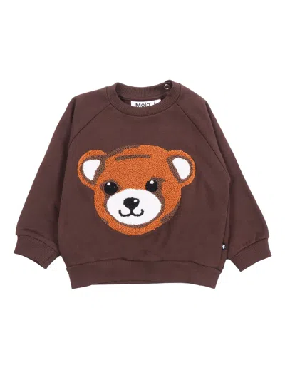 Molo Disc Sweat Shirt In Brown