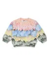 Molo Multicolor Sweatshirt For Baby Girl With Petal Print In Pink