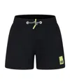 Molo Black Swimsuit For Boy With Logo In Black