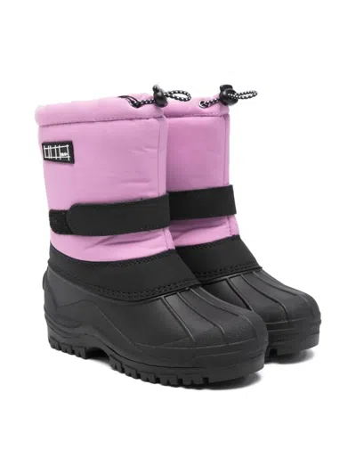 Molo Kids' Driver Strap-detail Boots In Pink