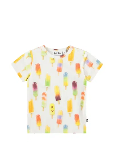 Molo Babies' Easy Popsicle-print T-shirt In White