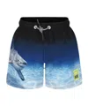 Molo Elastic Waist Swimming Shorts In Blue