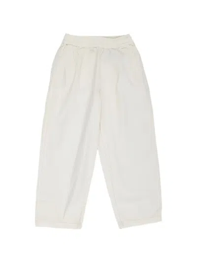 Molo Kids' Elastic-waist Trousers In White