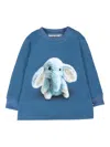 Molo Elephant-print Long-sleeve T-shirt In Blue