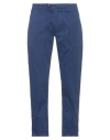Molo Eleven Man Pants Navy Blue Size 30 Cotton In Navy Blue