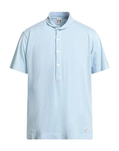 Molo Eleven Man Polo Shirt Sky Blue Size L Cotton