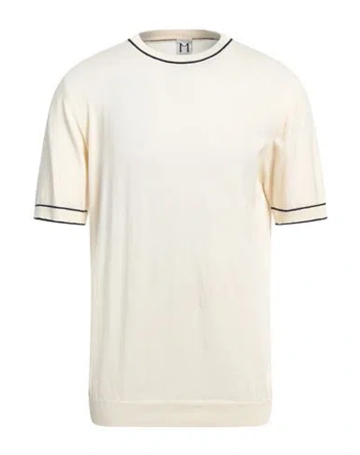 Molo Eleven Man Sweater Cream Size Xxl Cotton In White