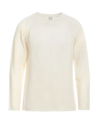 Molo Eleven Man Sweater Ivory Size L Merino Wool In White