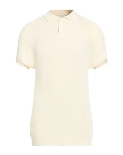 Molo Eleven Man Sweater Ivory Size Xxl Cotton In Neutral