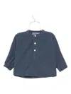Molo Embroidered Button-placket Top In Gray