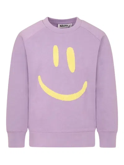 Molo Embroidered Sweatshirt In 紫色
