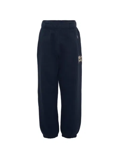 Molo Kids' Embroidered-logo Track Pants In Blue