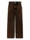 Molo Faded-effect Wide-leg Jeans In Brown
