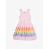 Molo Fading Sunset Cassandra Rainbow Sleeveless Stretch-cotton Dress 3-12 In Fading Sunset