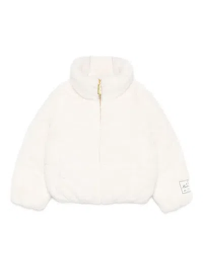 Molo Kids' Faux-fur Jacket In White