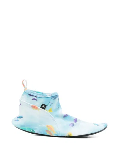 Molo Kids' Fish-print Slip-on In Blue