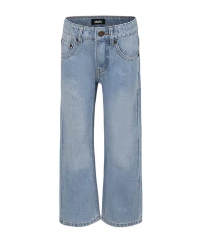 Molo Kids' Five-bag Jeans In Blue