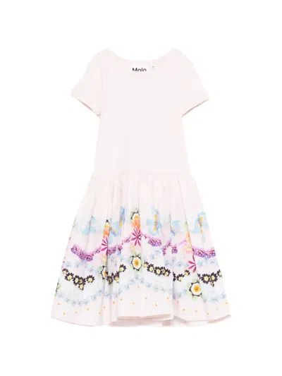 Molo Kids' Floral Dress In Pink