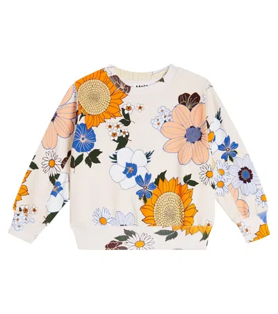 Molo Kids' Floral Printed Sweatshirt In Multicoloured
