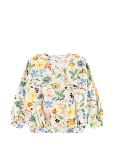 Molo Kids' Floral-print Sweatshirt In Multi