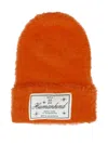 Molo Fluffy-textured Logo-patch Beanie In Orange