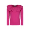 Molo Renate Ruffle-collar Blouse In Fuchsia