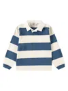 Molo Boy's Relz Long-sleeve Polo Shirt In Blau