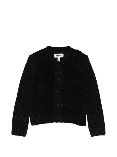 Molo Kids' Gilah Button-up Chenille Cardigan In Multi