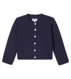 Molo Giovanna Wool Cardigan In Blue