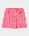 Molo Girl's Bera Corduroy Skirt In Pink