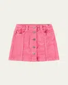 Molo Girl's Bera Corduroy Skirt In Pink