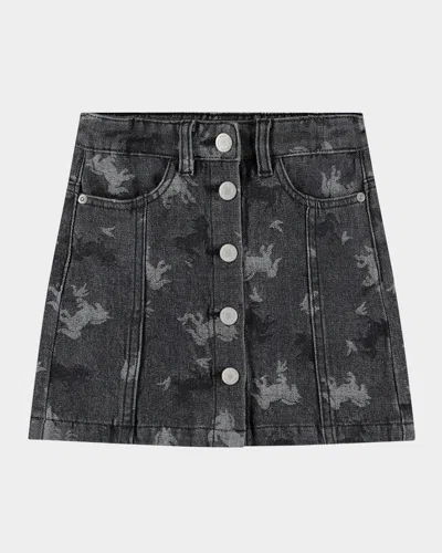MOLO GIRL'S BERA PRINTED DENIM MINI SKIRT
