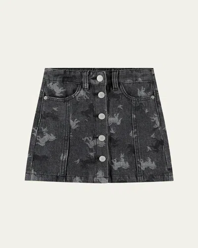 MOLO GIRL'S BERA PRINTED DENIM MINI SKIRT