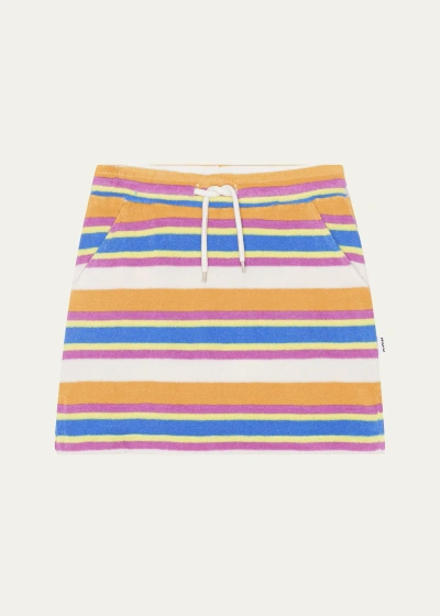 Molo Kids' Girl's Bethany Striped Skirt In Artist Stripe