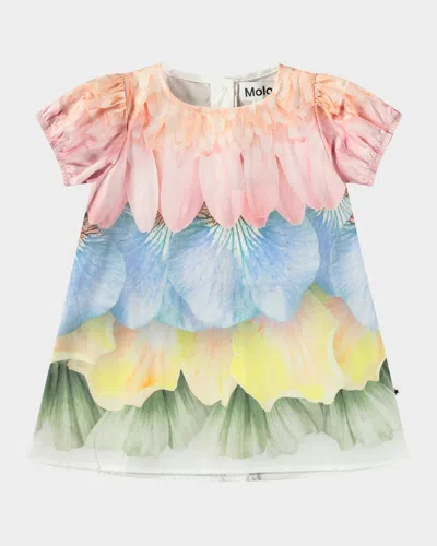 Molo Kids' Girl's Caja Dress In Petal Rainbow
