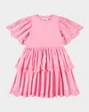 Molo Girl's Ceelia Eyelet Embroidered Dress In Pink Lemonade