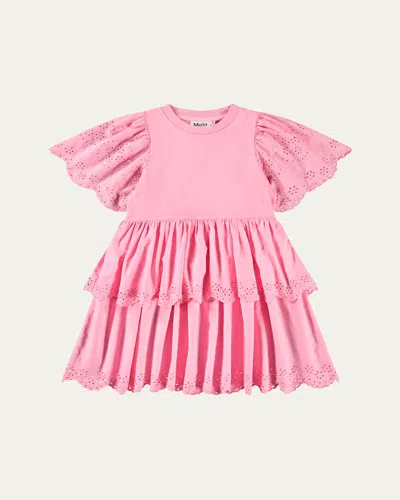MOLO GIRL'S CEELIA EYELET EMBROIDERED DRESS