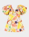 Molo Girl's Cissy Short-sleeve Dress In Fruit Salad