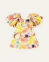 Molo Girl's Cissy Short-sleeve Dress In Fruit Salad
