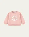 Molo Kids' Girl's Disc Organic Cotton Sweatshirt In Pink