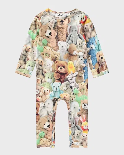 Molo Kids' Girl's Fenez Stuffed Animals-print Coverall