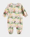 Molo Girl's Florina Rabbit-print Organic Cotton Bodysuit In Bunnies United