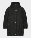Molo Girl's Halima Quilted Coat In Black