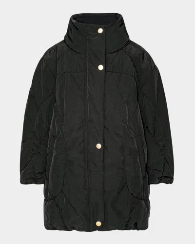 Molo Kids' Girl's Halima Quilted Coat In Black