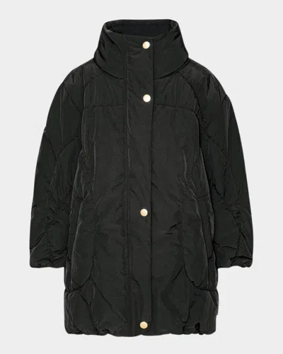 Molo Kids' Girl's Halima Quilted Coat In Black
