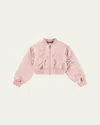 Molo Nylon Bomber Jacket In Charlotte Pink