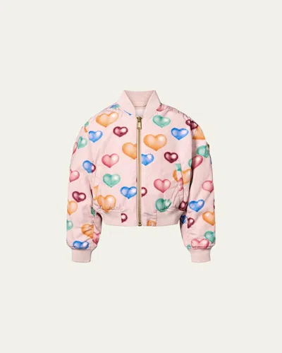 Molo Kids' Girl's Hedia Bomber Jacket In Multi